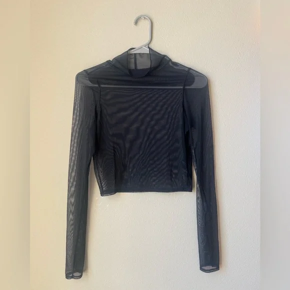 Savage X Fenty Black Sheer Mesh Top - Picture 2 of 5